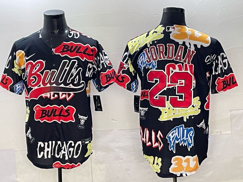 Men Chicago Bulls Nike #23 Jordan black NBA 2025 Jersey style 01